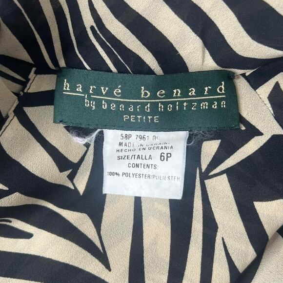 Vintage Y2K Harve Bernard Zebra Print Sleeveless Turtleneck Size 6P - Picture 5 of 5